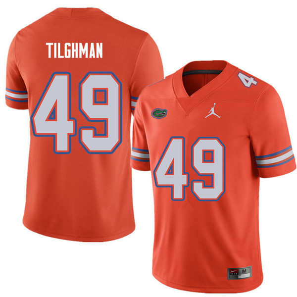 Jordan Brand Men #49 Jacob Tilghman Florida Gators College Football Jerseys Sale-Orange